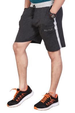 Particle Plus Size Bermuda Shorts – Charcoal with Melange Grey Panel