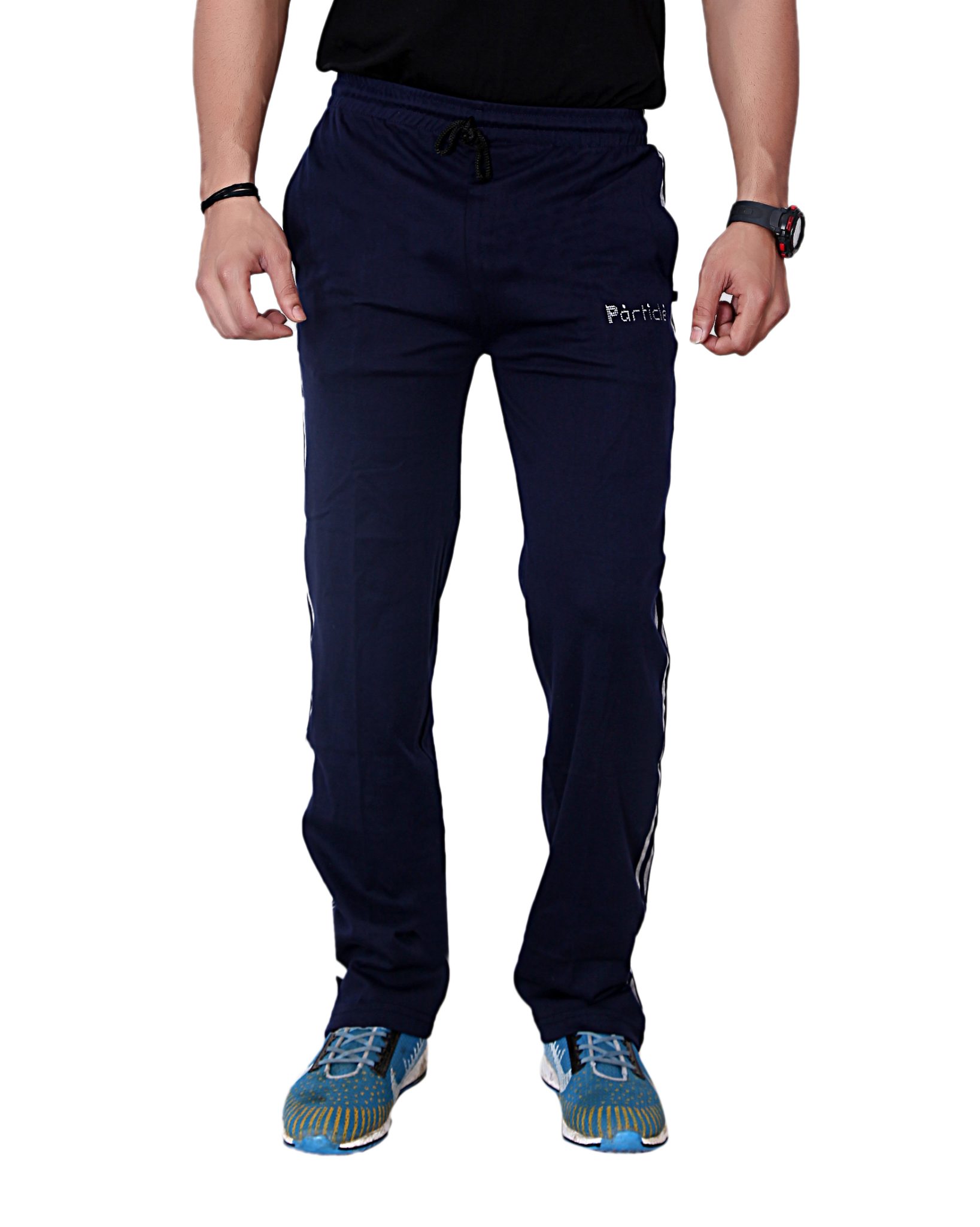 Men's Plus Size Navy Blue Joggers - Image 3