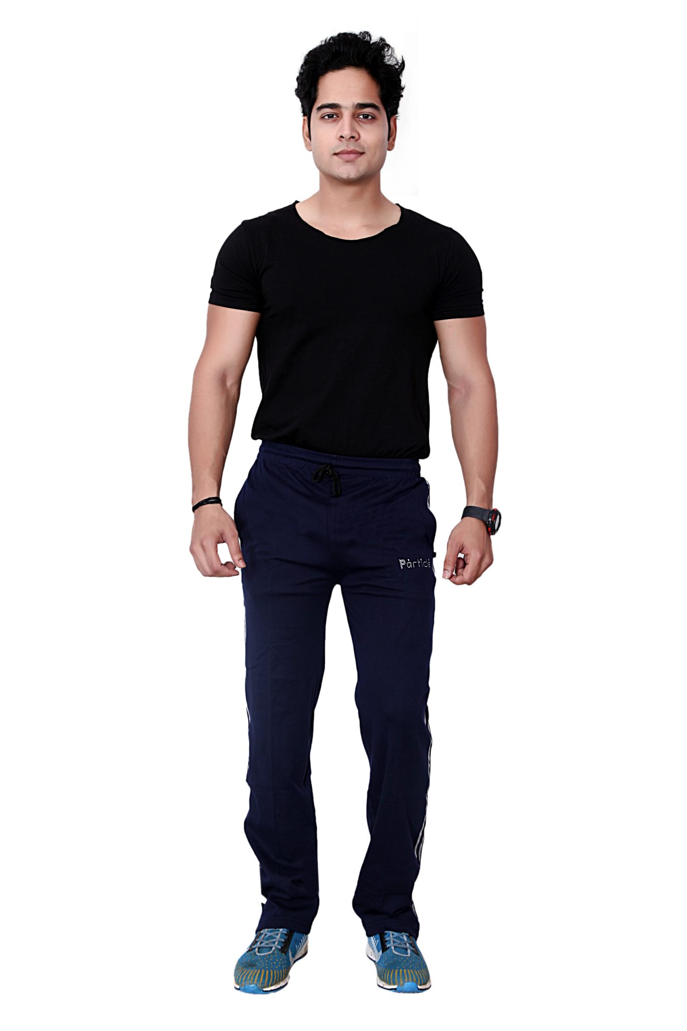 Men's Plus Size Navy Blue Joggers - Image 5