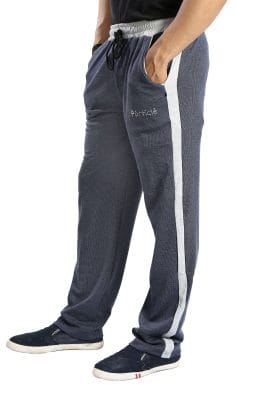 Particle Big Size Track Pants for Men – Indigo Blue Melange (Regular Fit)