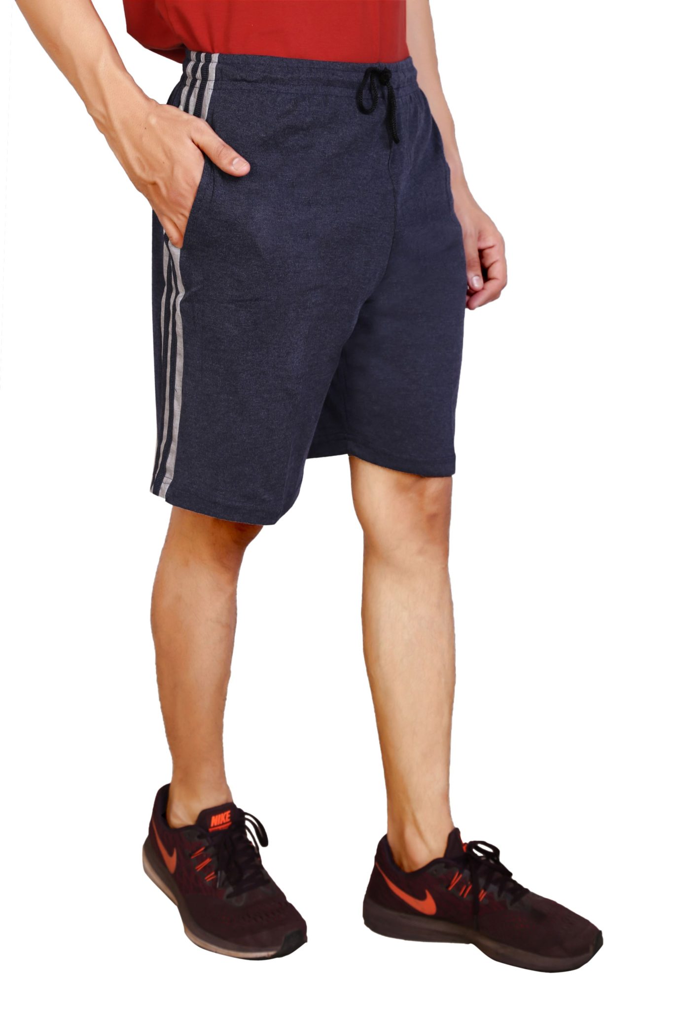 Men's Blue Plus Size Shorts - Image 2