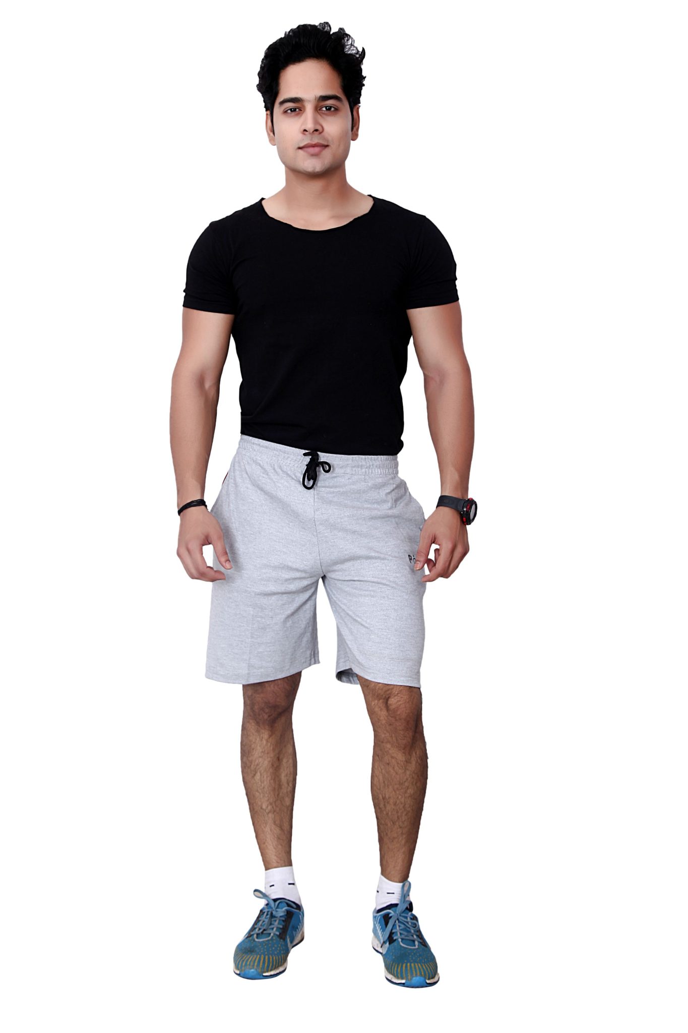 Melange Plus Size Men's Shorts - Image 5