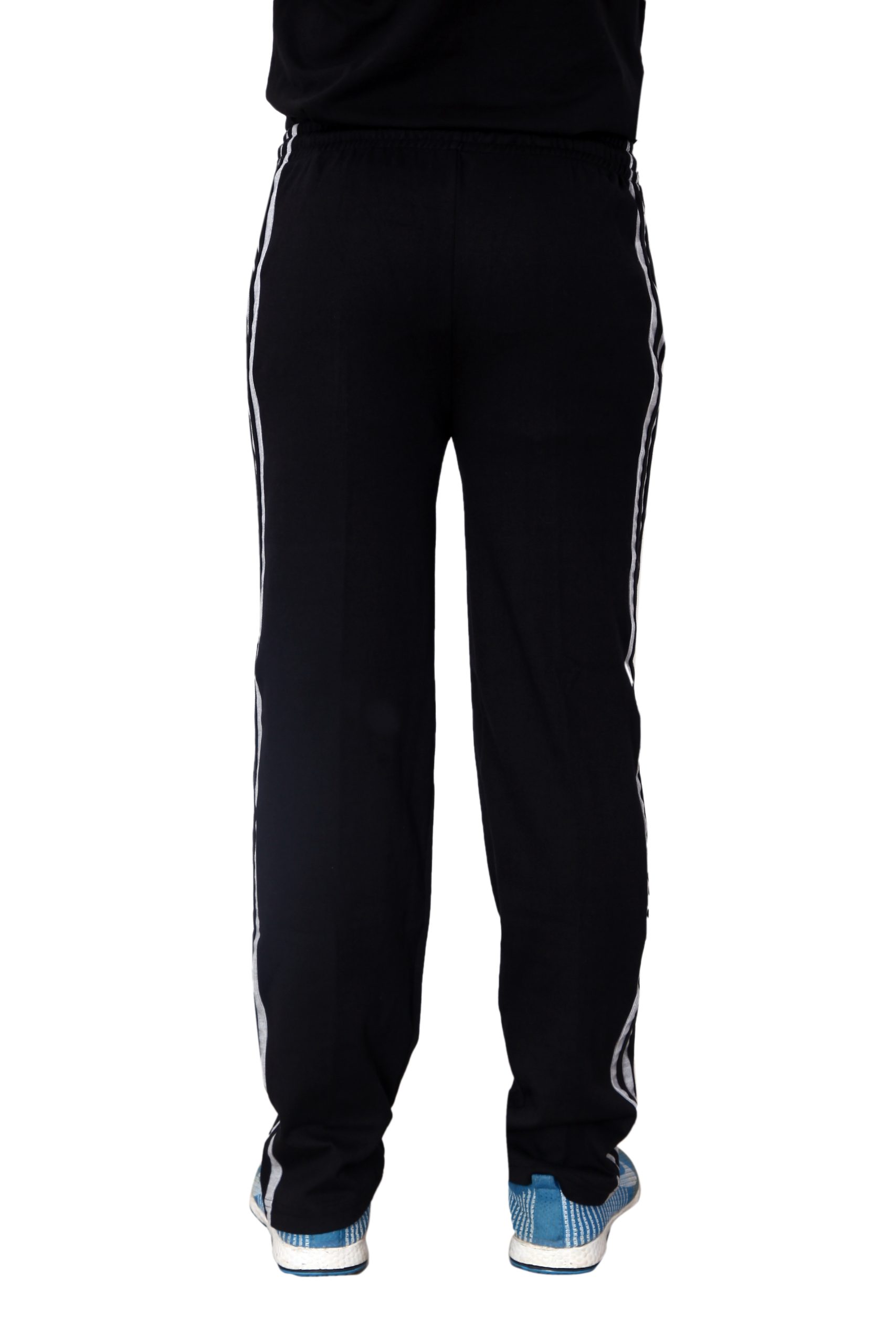 Particle Black Plus Size Track Pants – Light Grey Side Panel - Image 4