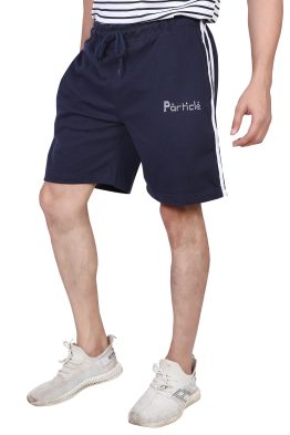 Particle Men's Navy Blue Plus Size Night Wear | Big Size Cotton Shorts (XL to 5XL | Fits 36″–54″ Waist)