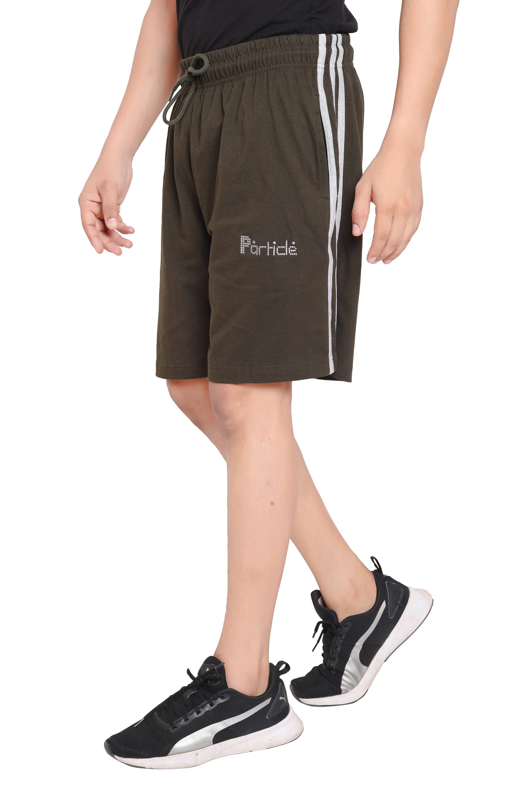 Particle Men’s Dark Green Plus Size Shorts | Big Size Cotton Half Pants (XL to 5XL | Fits 36″–54″ Waist)