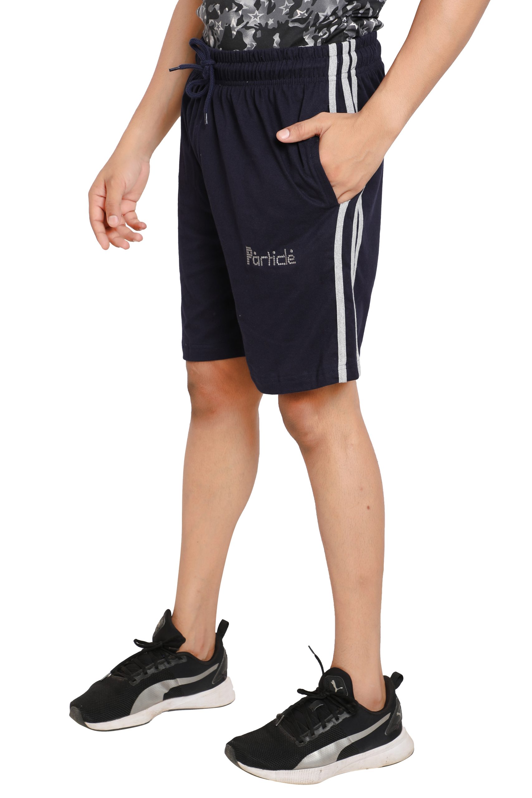 Particle Men’s Dark Navy Blue Big Size Half Pants | Plus Size Home Wear Shorts (XL to 5XL | Fits 36″–54″ Waist)