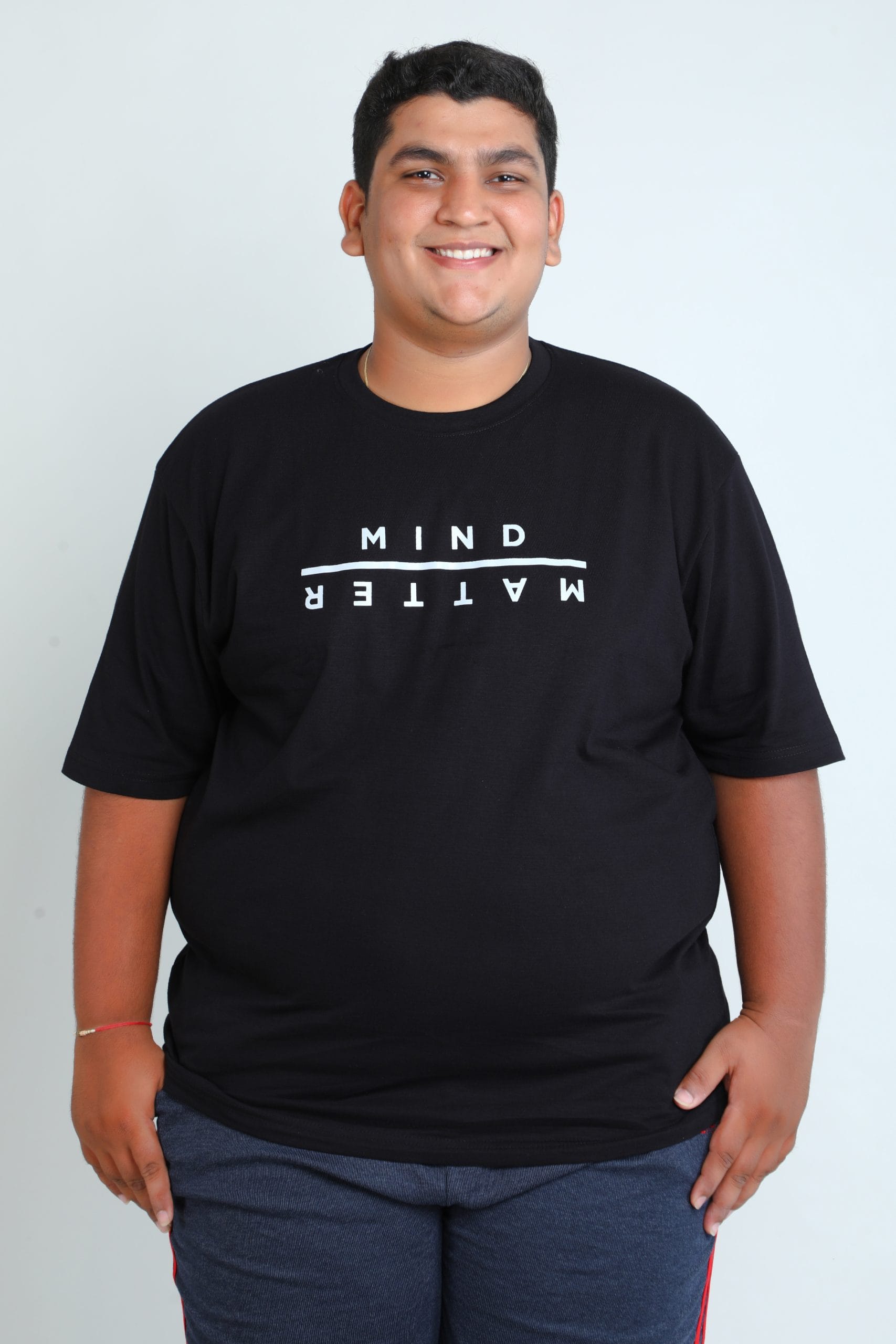 Particle Men’s Plus Size “Mind over Matter” Graphic T-Shirt | 100% Cotton | Relaxed Fit | 3XL to 9XL