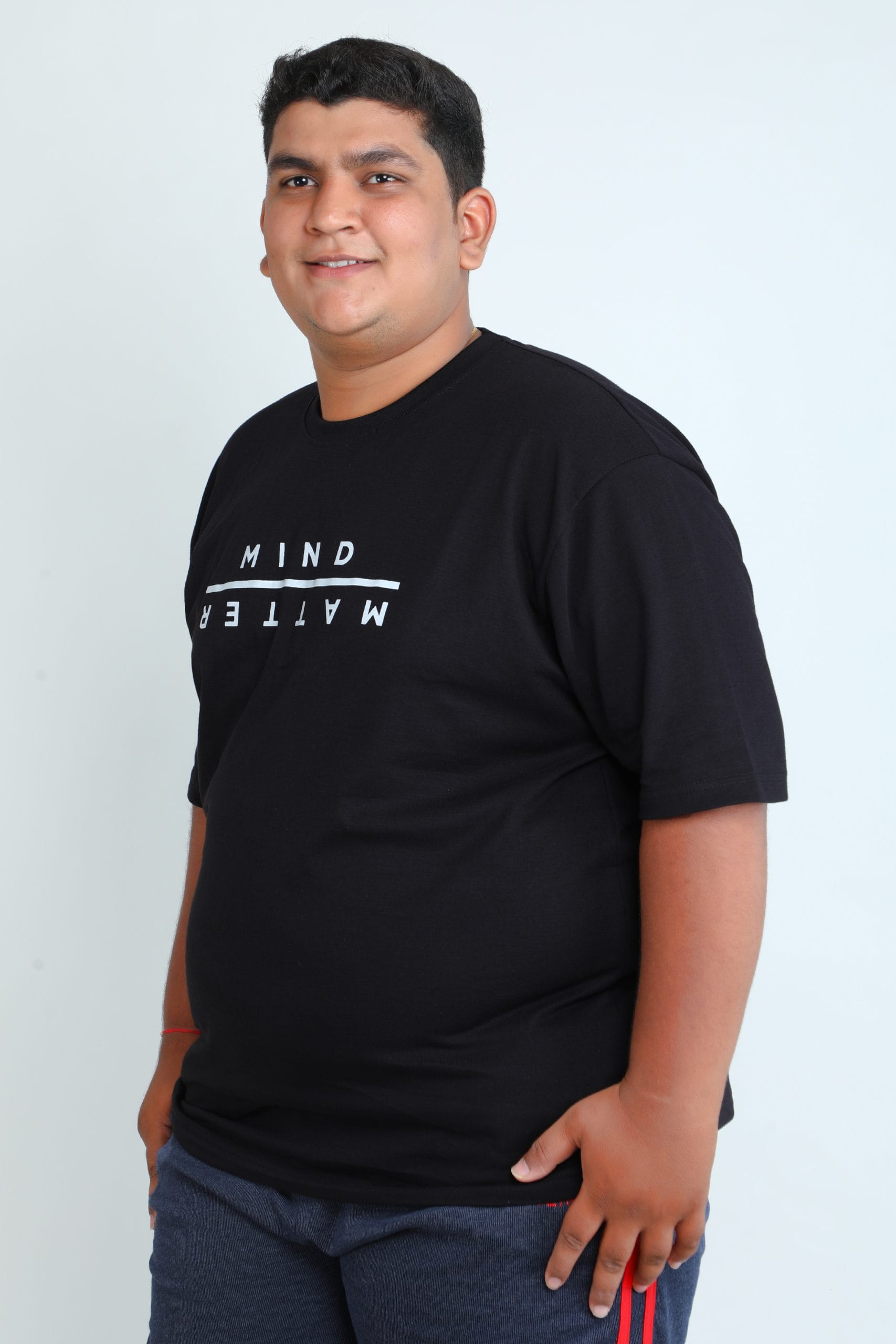 Particle Men's Plus Size "Mind over Matter" Graphic T-Shirt | 100% Cotton | Relaxed Fit | 3XL to 9XL - Image 2