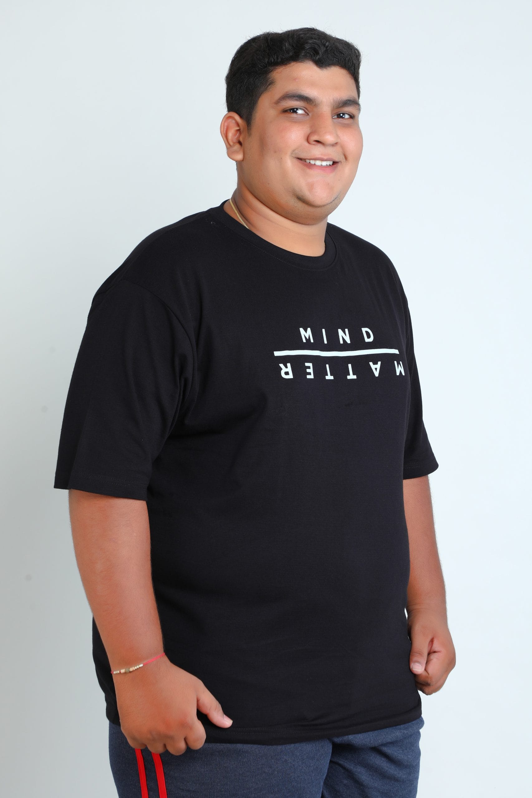 Particle Men's Plus Size "Mind over Matter" Graphic T-Shirt | 100% Cotton | Relaxed Fit | 3XL to 9XL - Image 3