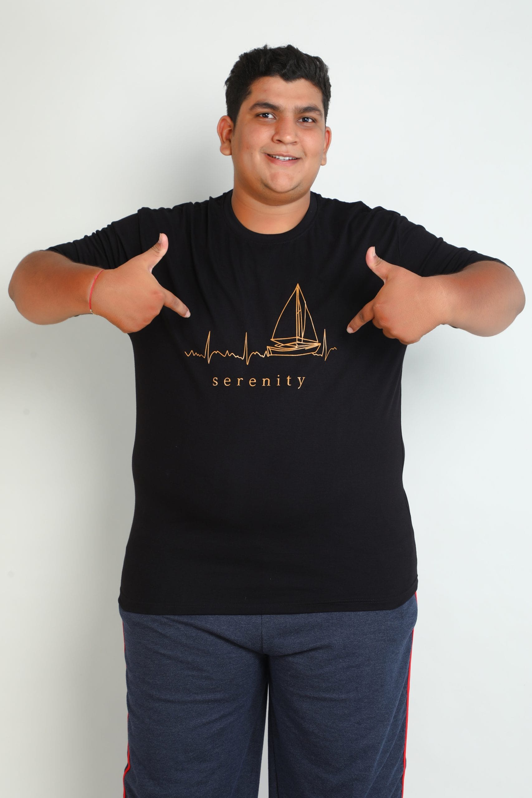 Particle Men’s Plus Size “Serenity” Sailboat T-Shirt | 100% Cotton | 3XL to 9XL