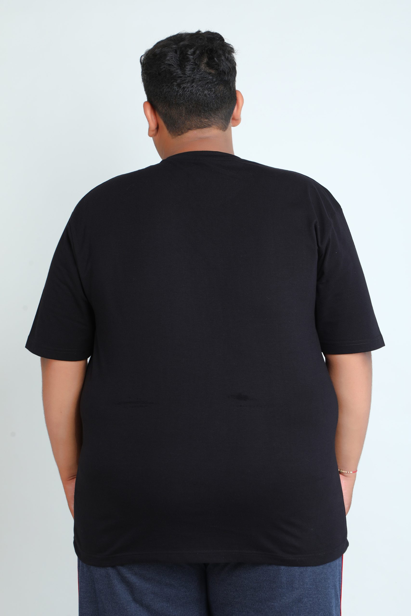 Particle Men's Plus Size "Hustle — Never Give Up" Black T-Shirt | 100% Cotton | 3XL to 9XL - Image 4